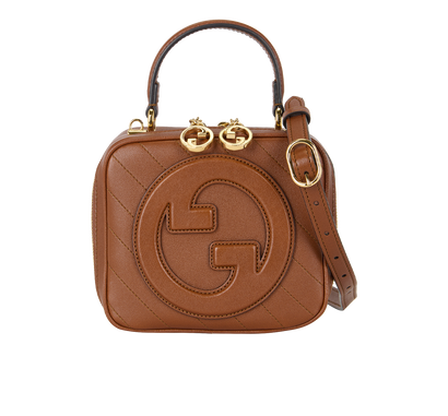 Blondie Top Handle, £795, Handbags, Brown, Leather, Front view